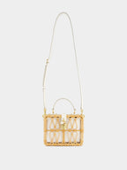 White Wicker Dolce Box Bag
