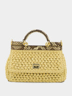 Raffia Python Small Sicily Bag