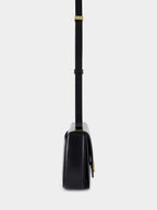 Black Double Gancini North-South Crossbody Bag