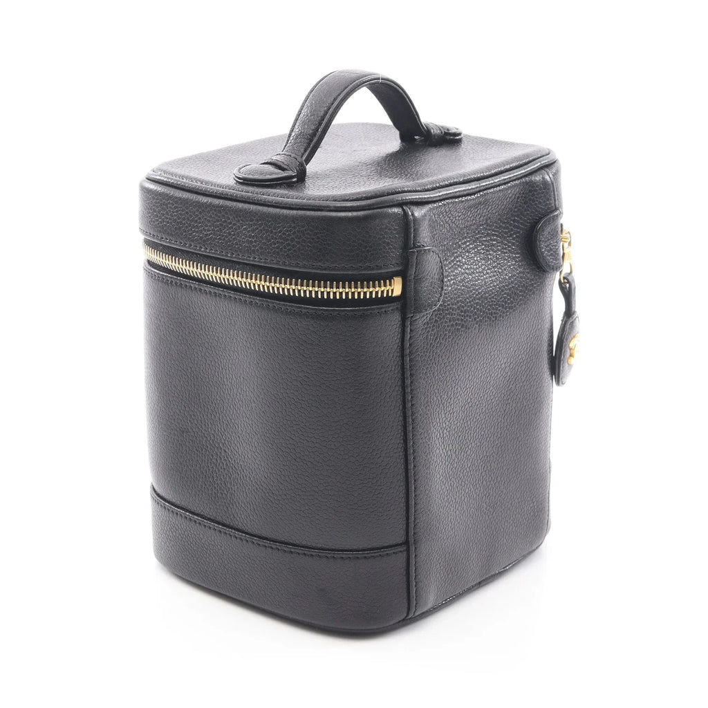 Chanel CC Caviar Vanity Black Case