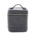 Chanel CC Caviar Vanity Black Case