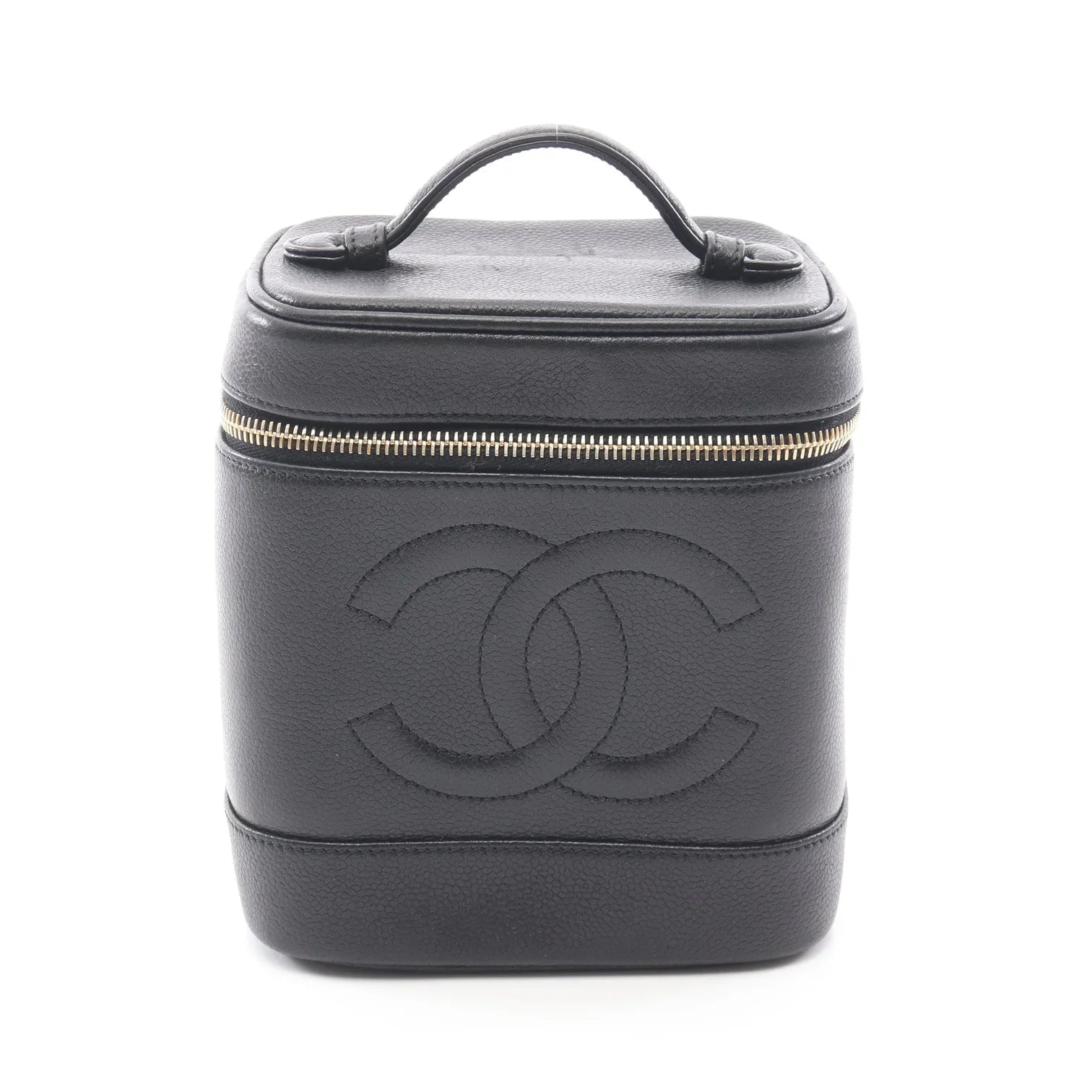 Chanel CC Caviar Vanity Black Case
