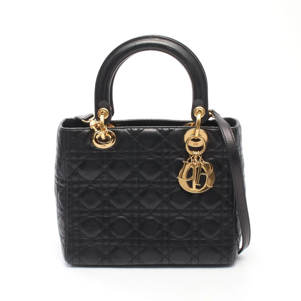 Christian Dior Lady Dior Medium Cannage GHW Bag