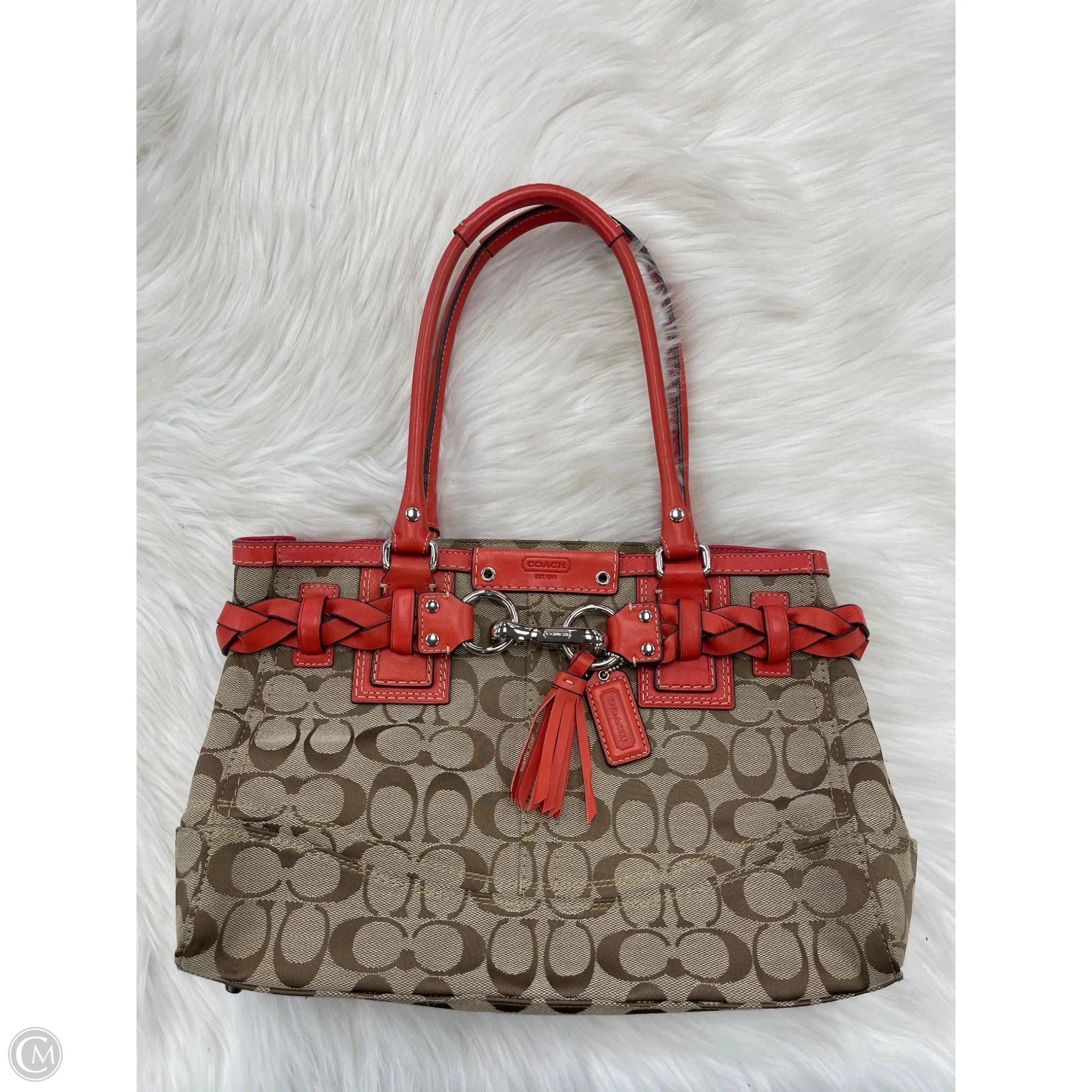 Handbag Designer By Coach, Size: Medium