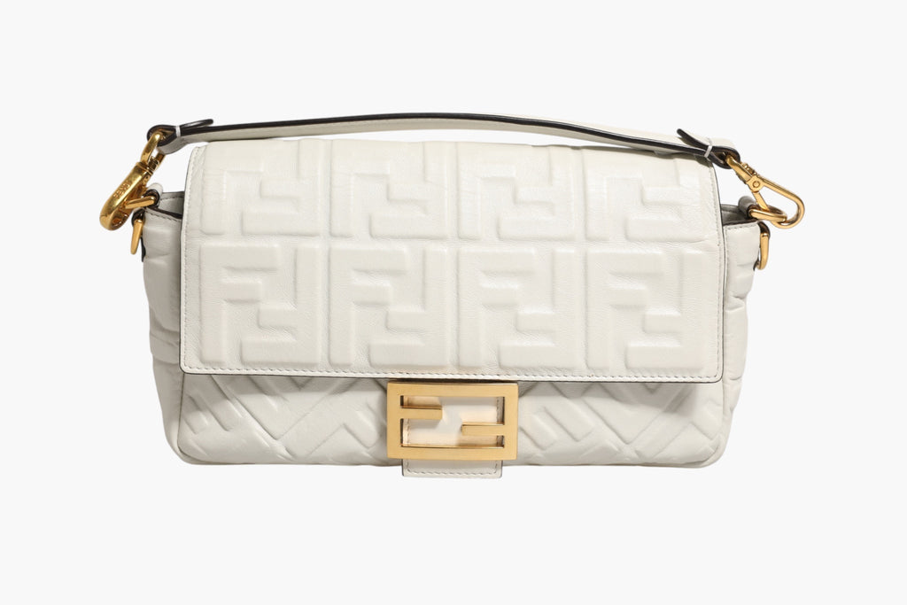 Fendi FF Embossed Women'suette Nappa Leather Women's Bag (Pre-Loved)
