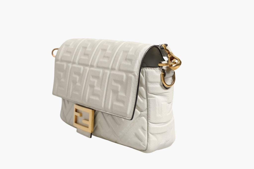 Fendi FF Embossed Women'suette Nappa Leather Women's Bag (Pre-Loved)