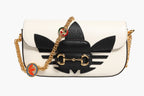 Gucci Gucci x Adidas Horsebit 1955  White Black Calfskin Leather Shoulder Women's Bag (Pre-Loved)