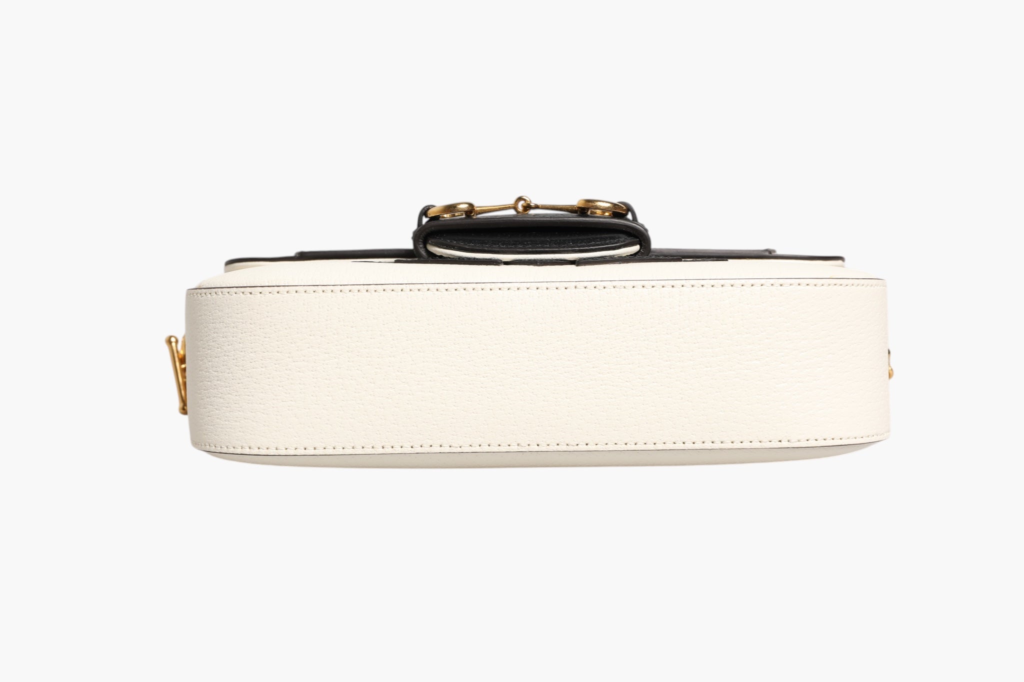 Gucci Gucci x Adidas Horsebit 1955  White Black Calfskin Leather Shoulder Women's Bag (Pre-Loved)