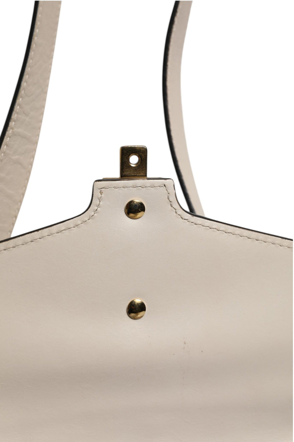 Gucci White Calfskin Leather Sylvie Crossbody Women's Bag (Pre-Loved)