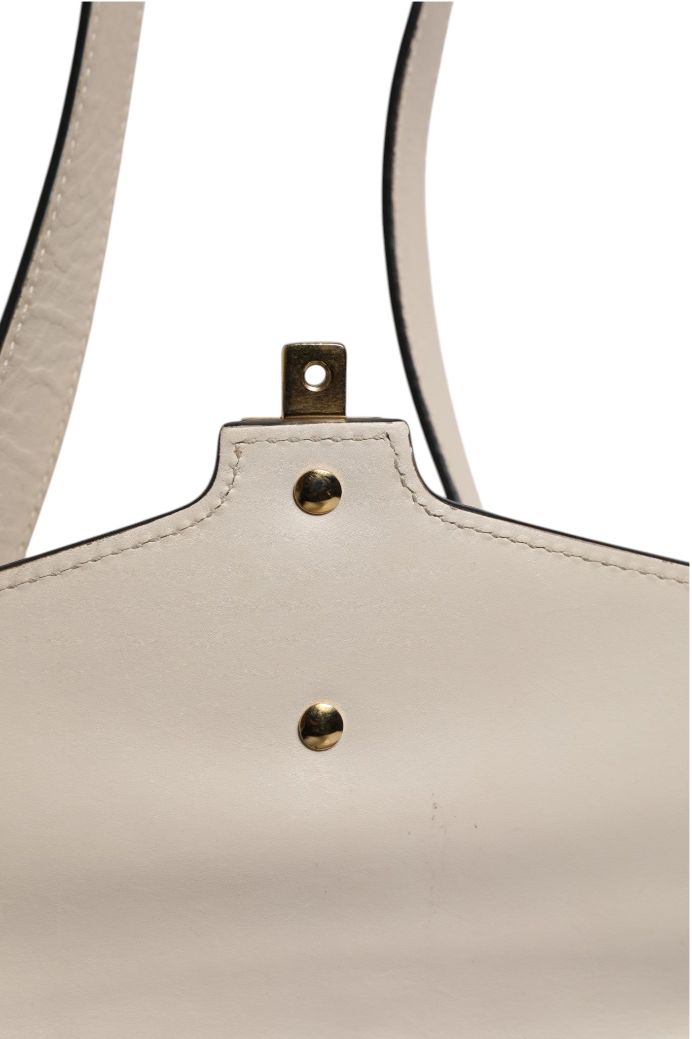 Gucci White Calfskin Leather Sylvie Crossbody Women's Bag (Pre-Loved)