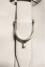 Gucci White Leather Stirrup Top Handle Women's Bag (Pre-Loved)
