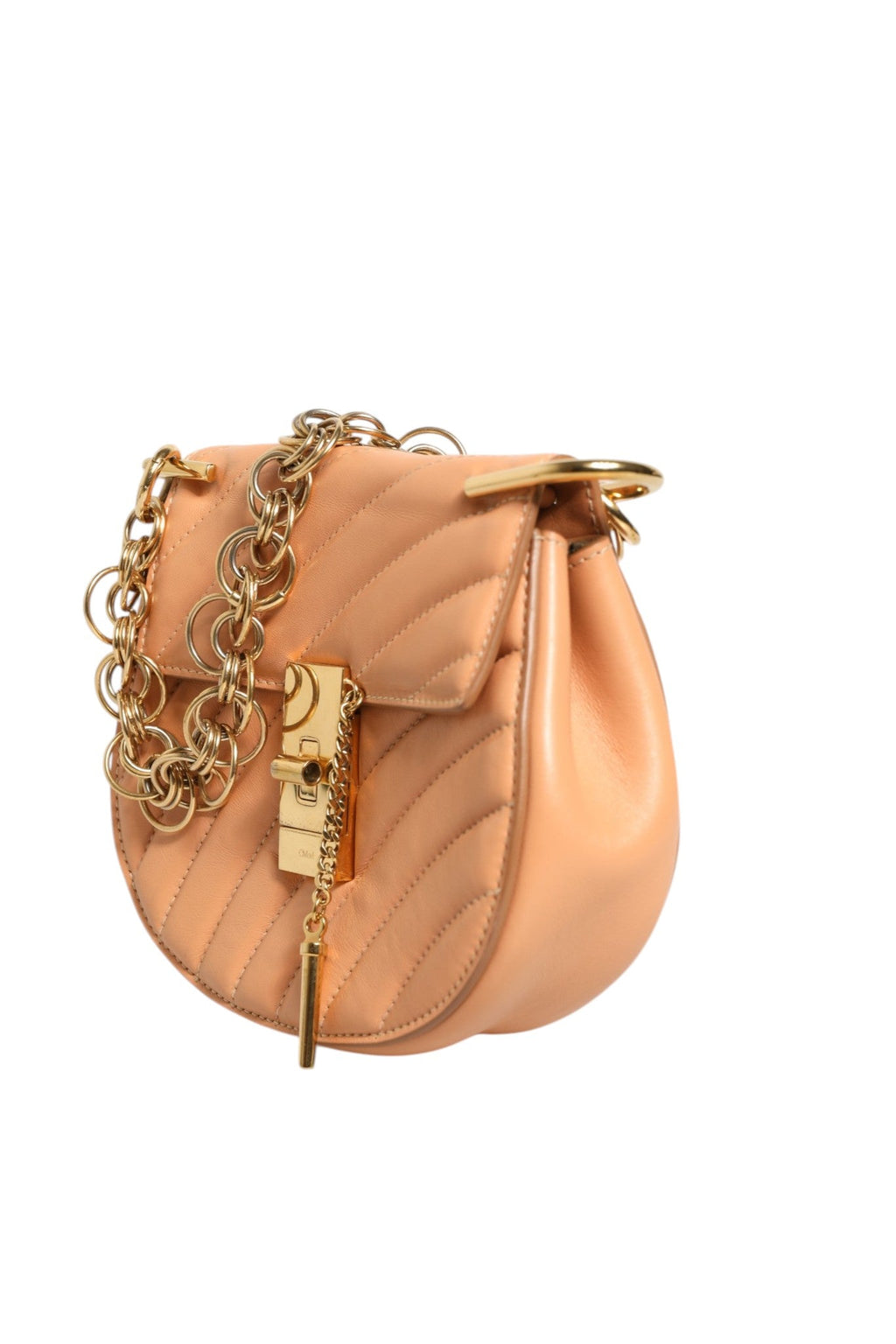 Chloé Quilted Calfskin Leather Drew Bijou Shoulder Women's Bag (Pre-Loved)