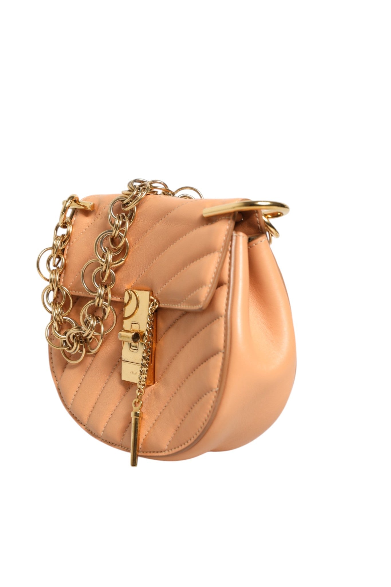 Chloé Quilted Calfskin Leather Drew Bijou Shoulder Women's Bag (Pre-Loved)