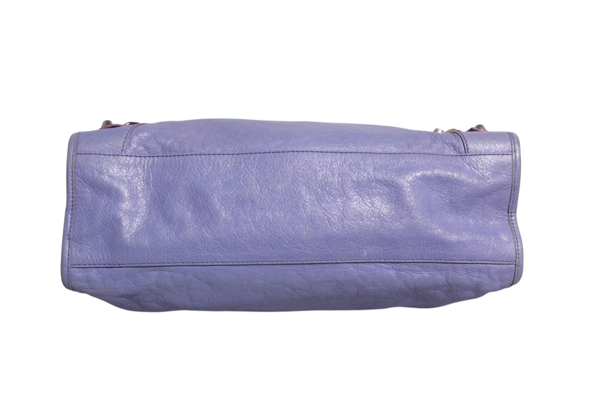 Balenciaga Purple Leather City Bag With Women's Hardware (Pre-Loved)