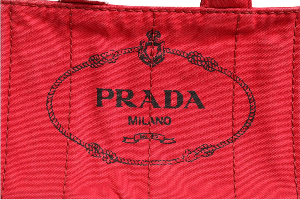 Prada Canapa Mini Canvas Women's Tote (Pre-Loved)