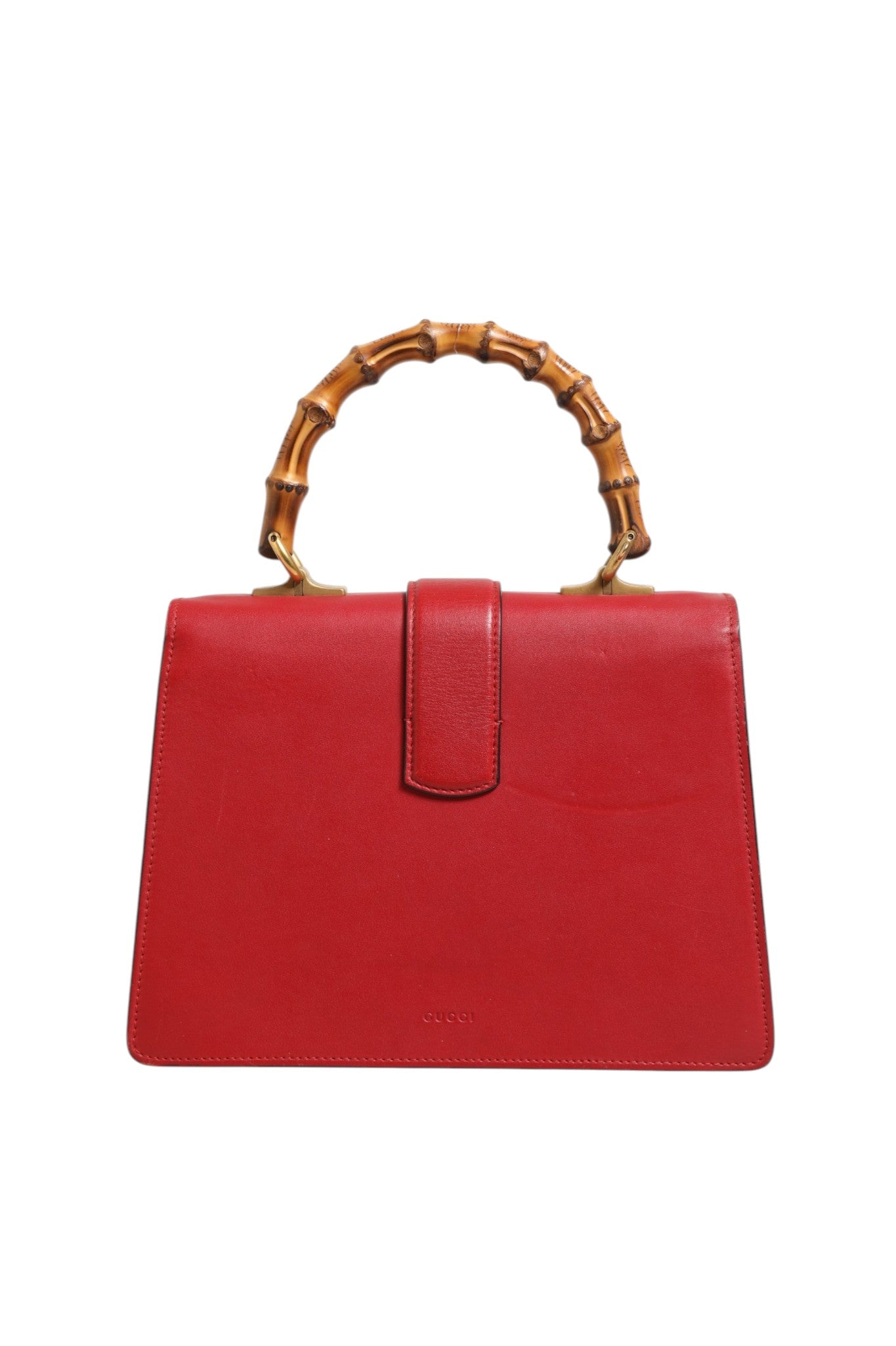 Gucci Dionysus Bamboo Medium Top Handle Bag White Blue Women's Red (Pre-Loved)