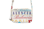 Balenciaga White Graffiti Print Leather Mini City Women's Handbag (Pre-Loved)