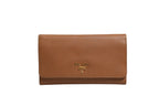 Prada Brown and Gold Wallet Women's Strap (Pre-Loved)
