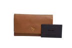 Prada Brown and Gold Wallet Women's Strap (Pre-Loved)