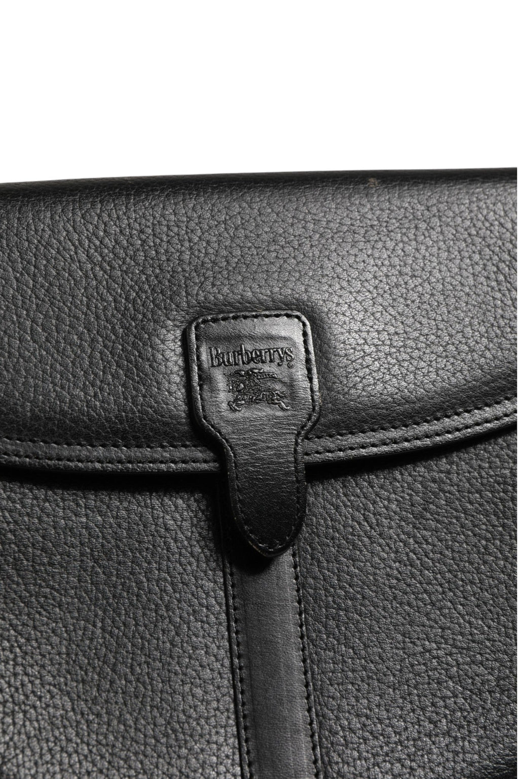 Burberry Black and Gold leather logo crossbody Women's bag (Pre-Loved)