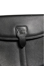 Burberry Black and Gold leather logo crossbody Women's bag (Pre-Loved)
