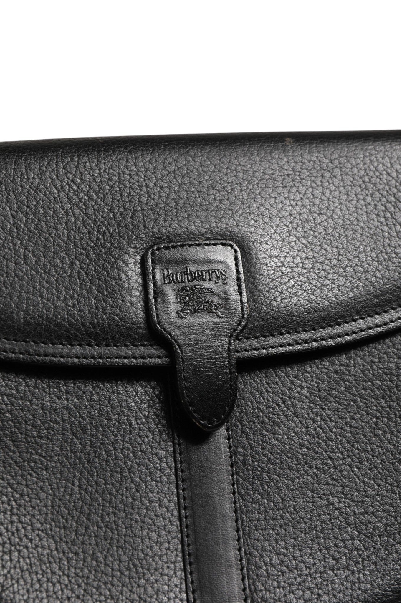 Burberry Black and Gold leather logo crossbody Women's bag (Pre-Loved)