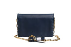 Prada Blue Saffiano Leather Wallet on Chain Clutch Women's Bag (Pre-Loved)