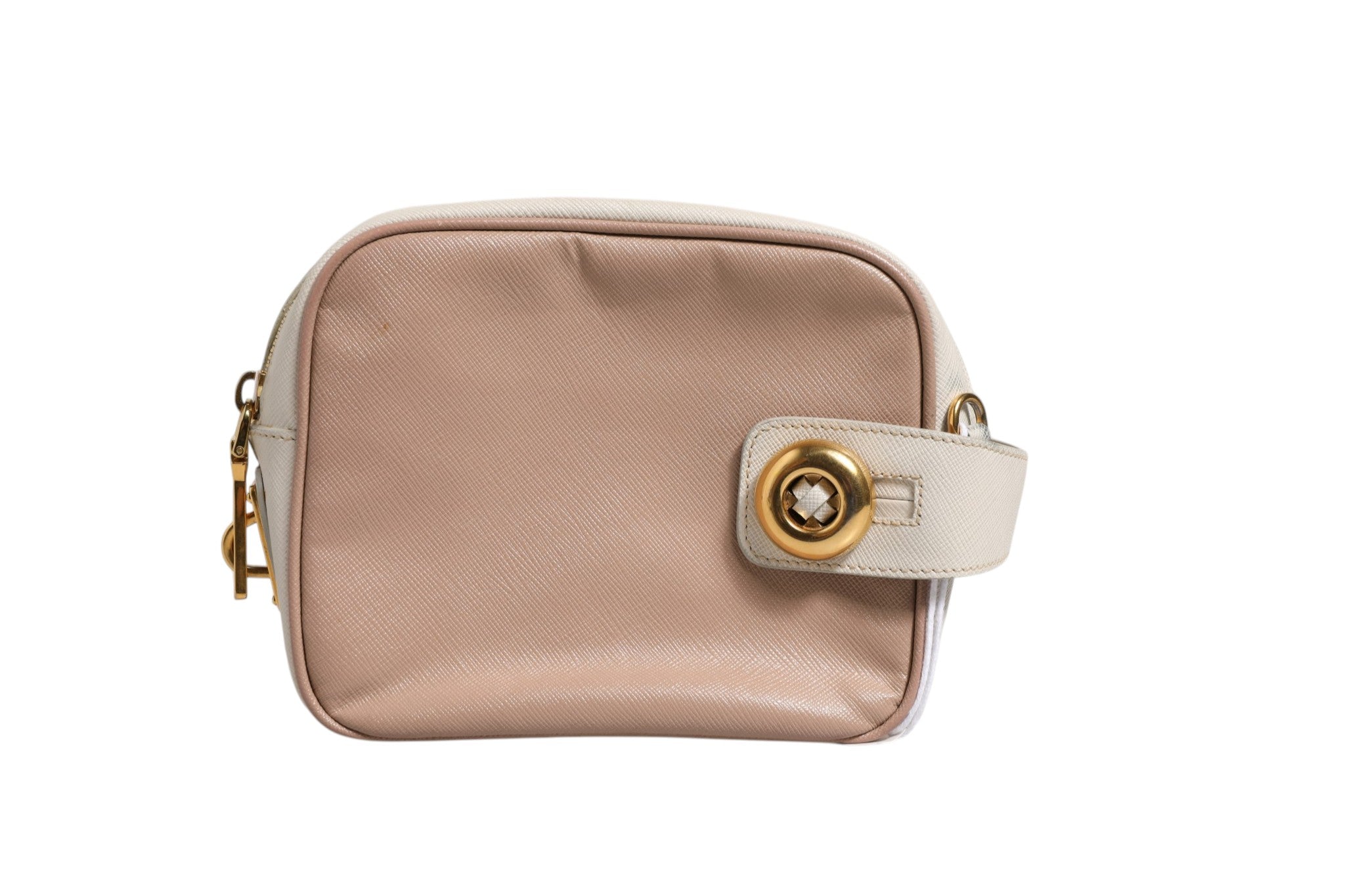 Prada Clay Gray Small Leather Shoulder Women's Bag (Pre-Loved)