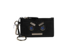 Fendi Vitello Liberty Studded Coin Pouch Key Case Women's Ardesia (Pre-Loved)