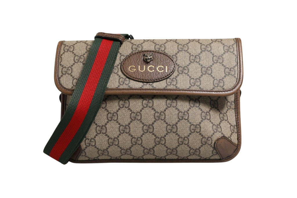 Gucci Supreme Neo Vintage Web Belt Crossbody Women's Bag (Pre-Loved)
