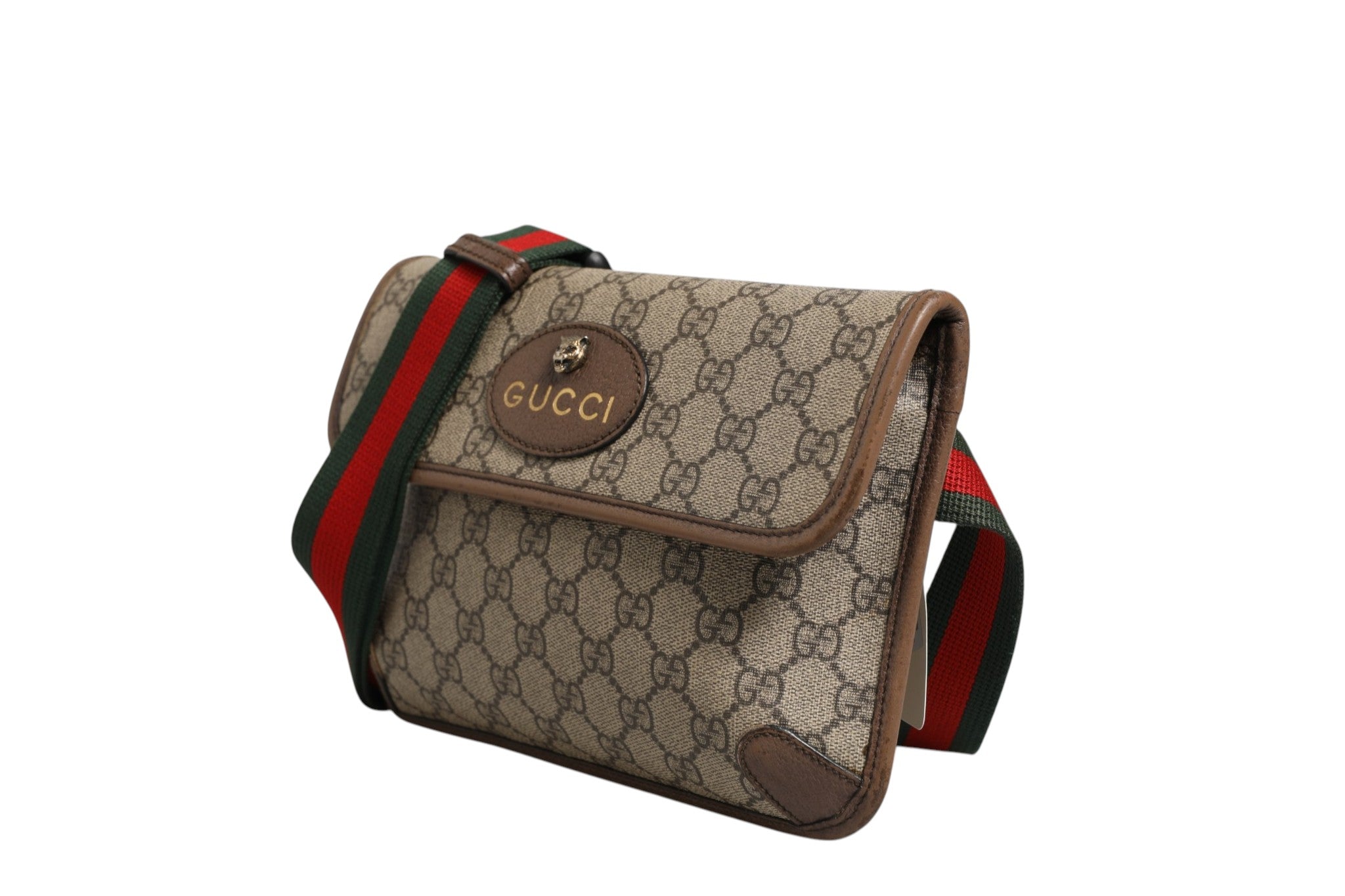 Gucci Supreme Neo Vintage Web Belt Crossbody Women's Bag (Pre-Loved)