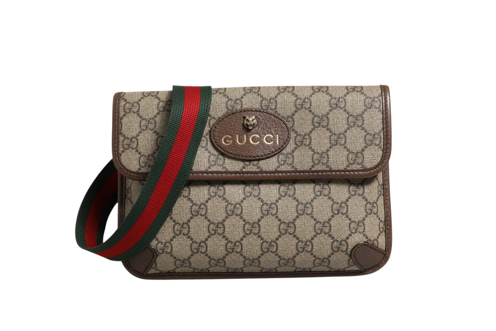 Gucci Supreme Monogram Neo Vintage Web Belt Bag Women's Brown (Pre-Loved)