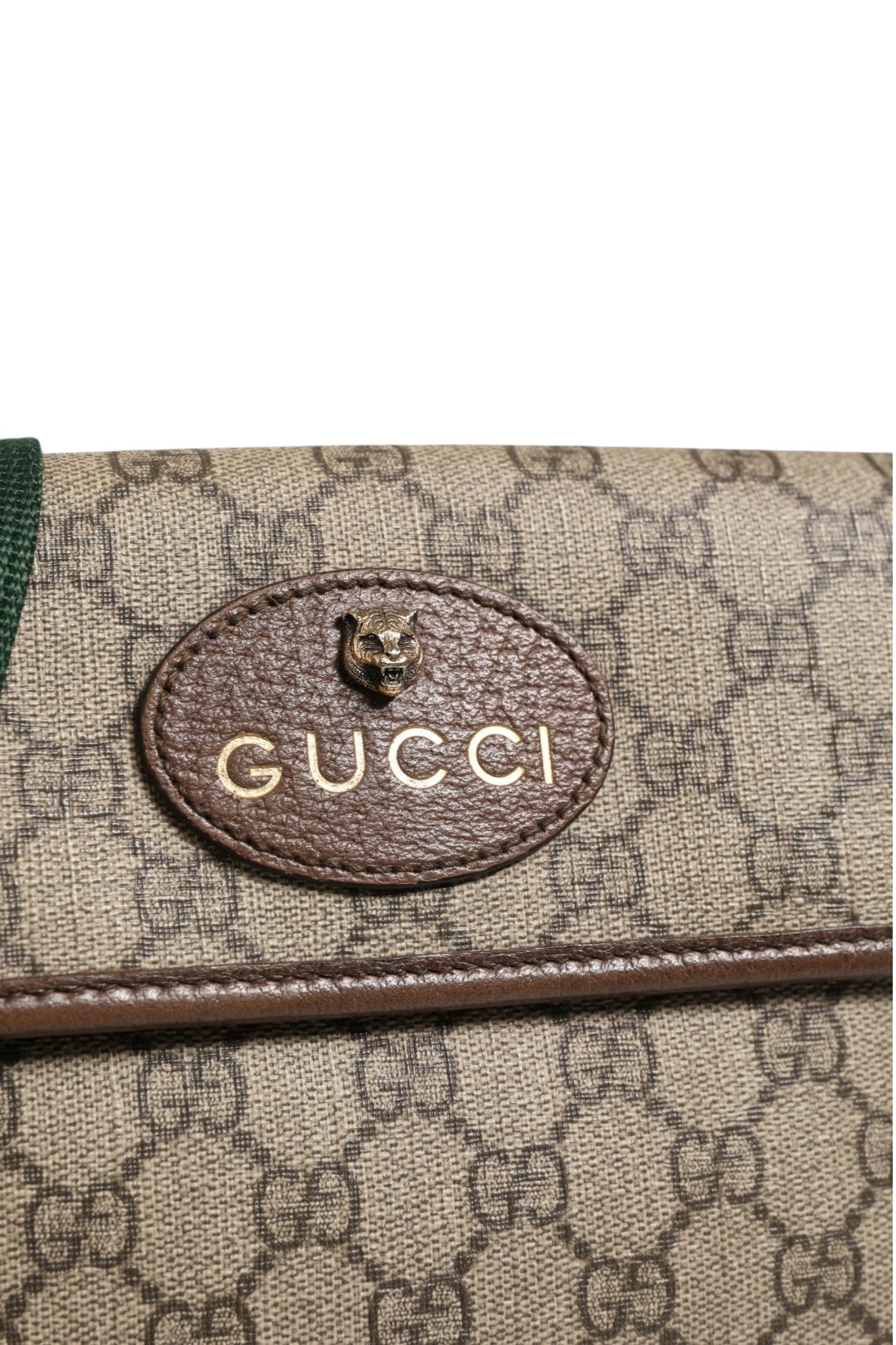 Gucci Supreme Monogram Neo Vintage Web Belt Bag Women's Brown (Pre-Loved)