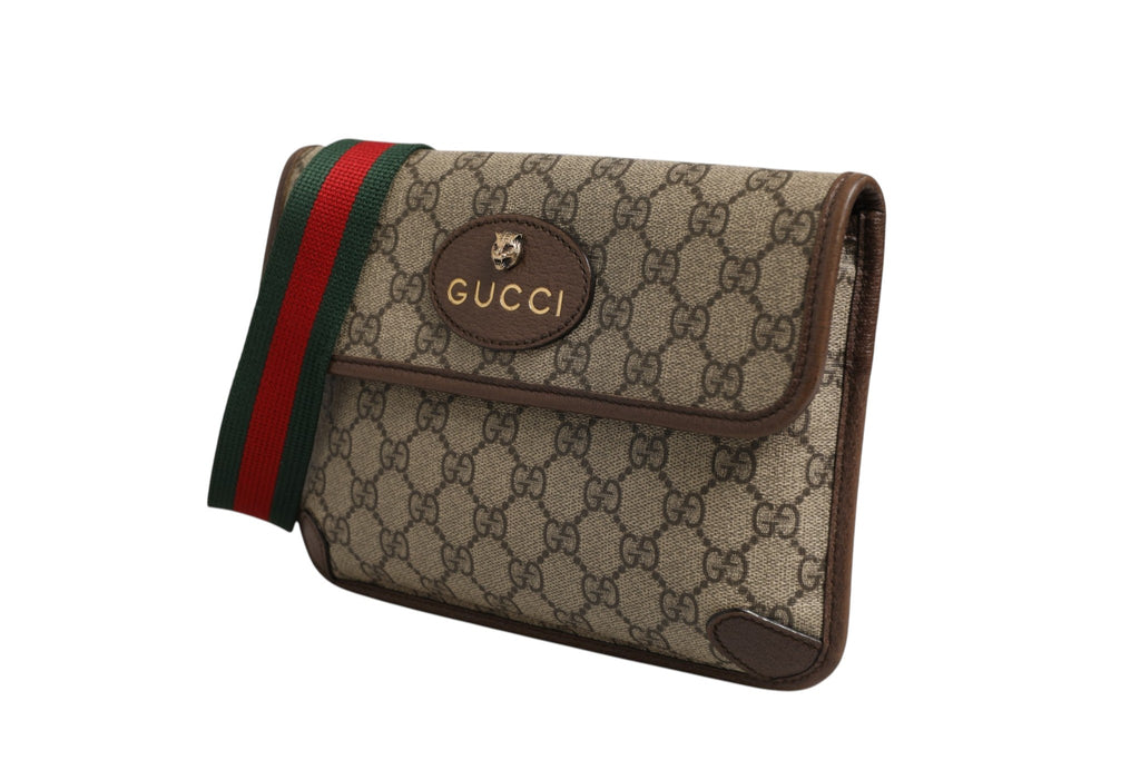 Gucci Supreme Monogram Neo Vintage Web Belt Bag Women's Brown (Pre-Loved)