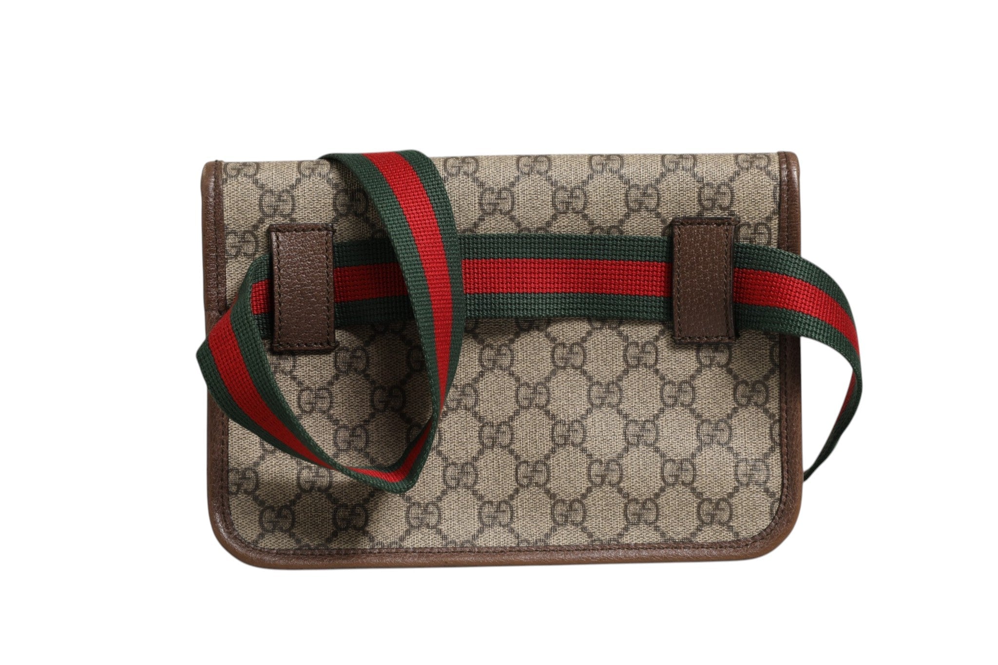 Gucci Supreme Monogram Neo Vintage Web Belt Bag Women's Brown (Pre-Loved)