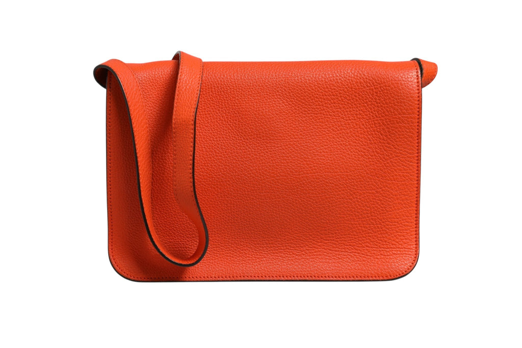 Gucci Jackie Soft Flap Shoulder Bag Leather Women's Orange (Pre-Loved)