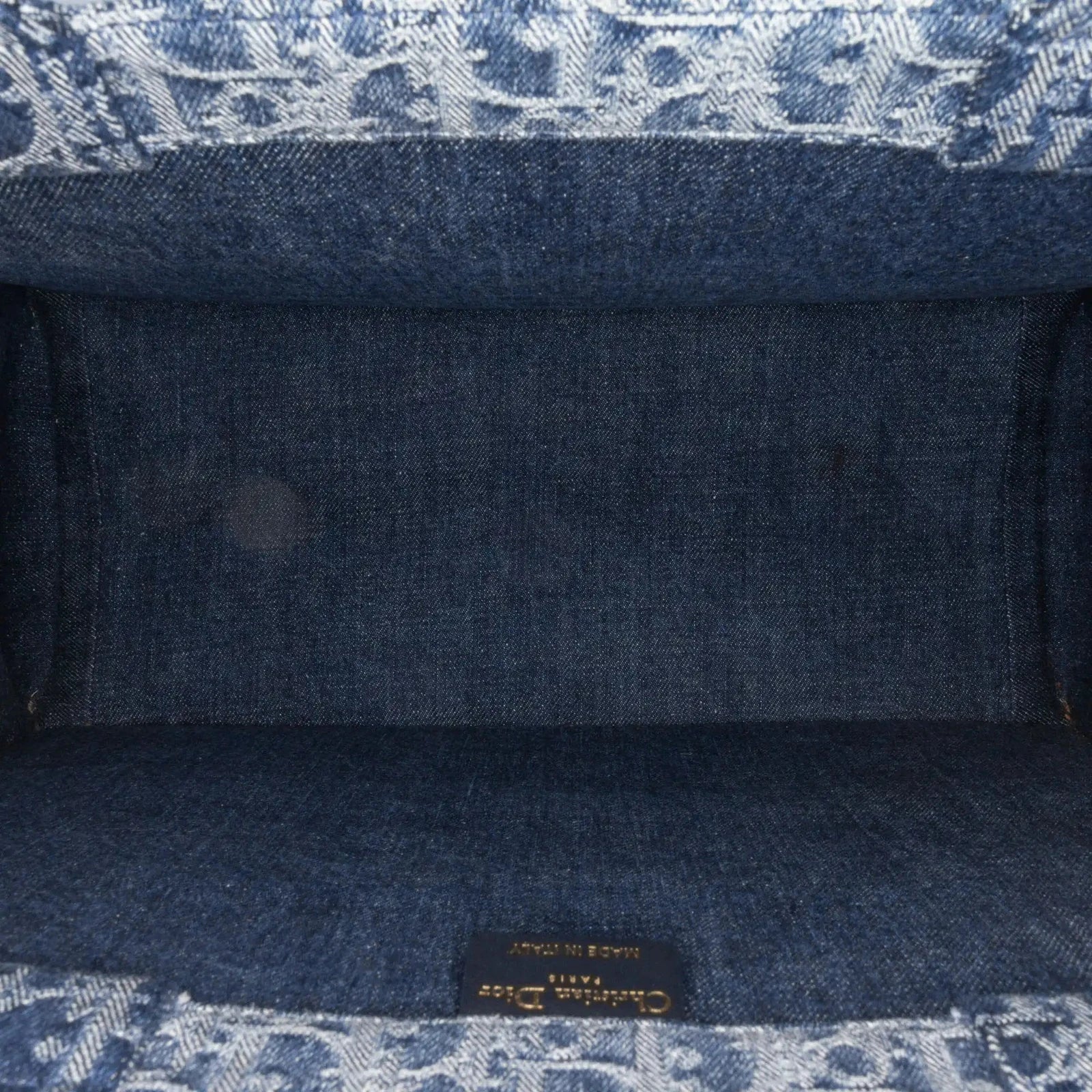 Christian Dior Medium Oblique Denim Book Tote