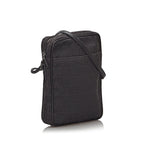Fendi Black Canvas Fabric Zucchino Crossbody Bag Italy