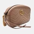Marmont Camera Bag Taupe Matelassé Leather Mini