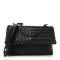 Nappa Intrecciato Baby Olimpia Shoulder Bag Black