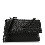 Nappa Intrecciato Baby Olimpia Shoulder Bag Black