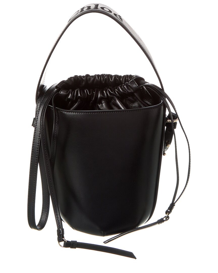 Chloé Sense Leather Bucket Bag Black ONE SIZE