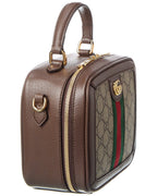 Gucci Ophidia Mini Gg Supreme Canvas & Leather Top Handle Bag