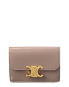 Celine Triomphe Flap Leather Card Case