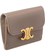 Celine Triomphe Flap Leather Card Case
