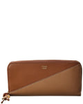 Fendi Ff Diamonds Zipper Around Large Leather Wallet