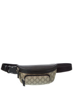 Gucci Large Gg Supreme Canvas & Leather Belt Bag