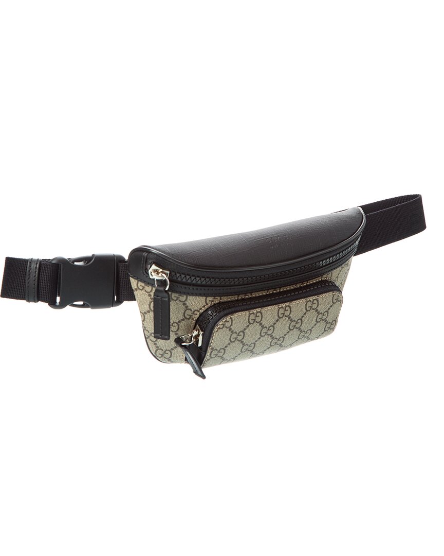 Gucci Large Gg Supreme Canvas & Leather Belt Bag