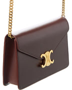 Celine Triomphe Leather Wallet On Chain