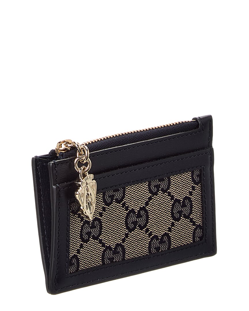 Gucci Luce Gg Canvas & Leather Card Case